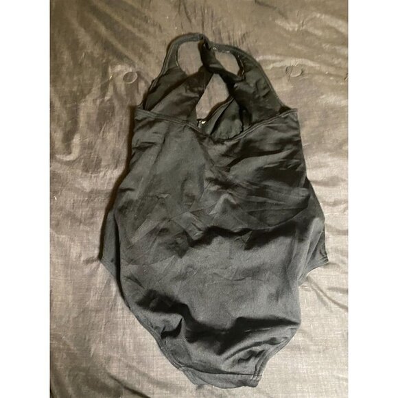 WOMENS SIZE LARGE BLACK SLIMMING ONE PIECE SWIMSUIT L - Picture 2 of 2